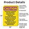 Signmission Radiation & Laser Sign, 14 in H x 10 in W, Aluminum, Rectangle OS-2PACK-CR-A-1014-V-10249 - alternate 3